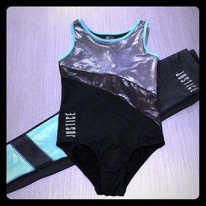 ❌❌SOLD❌❌Justice Active Girl’s Leotard w/leggings🌹